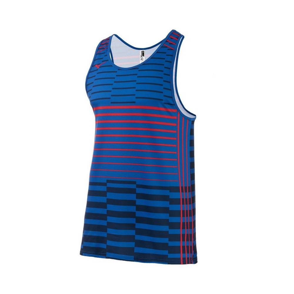 Mens Mizuno Team Tank Top Navy Philippines (KUECAO751)